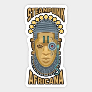 Steampunk Africana - Bronze Sculpture Anachronism 2 Sticker